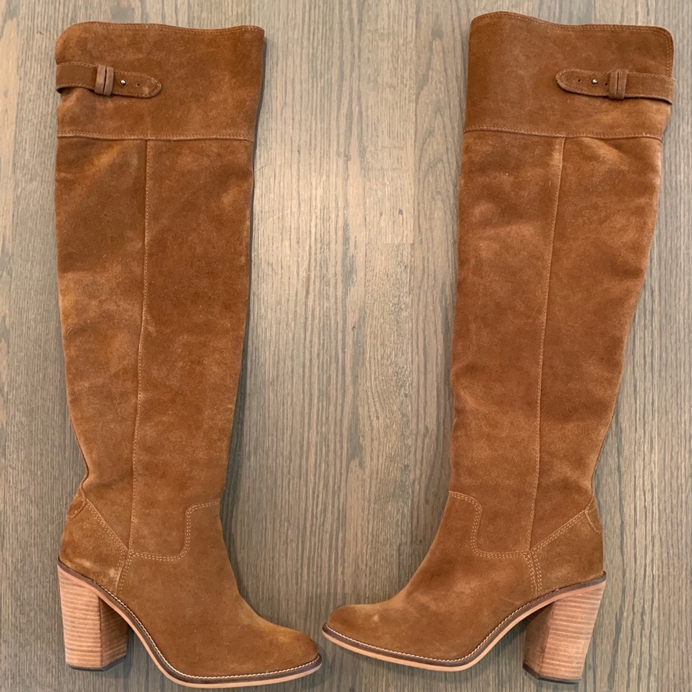 Dolce Vita over-the-knee brown suede boots